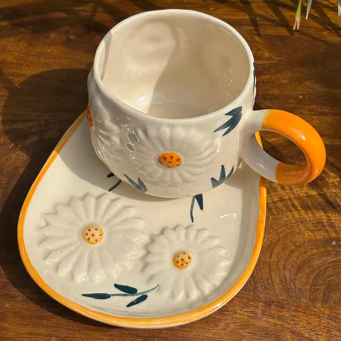Daisy Mug With Tray