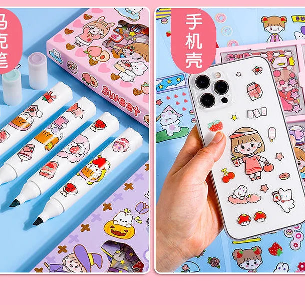 100 pcs Sticker Box