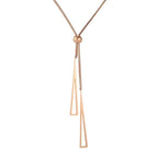 Rose Gold Long Triangle Chain Pendant