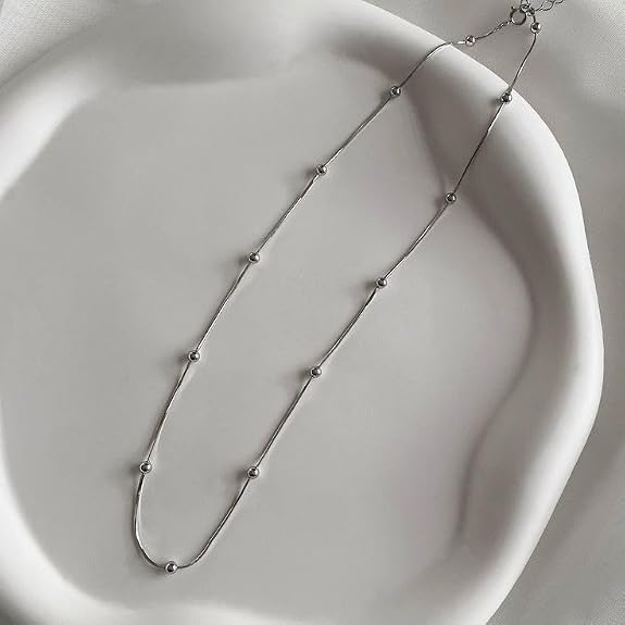 Anti-Tarnish Beaded Chain Necklace