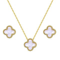 Clover Necklace with Earring