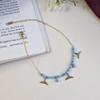 Blue Beaded Anklet