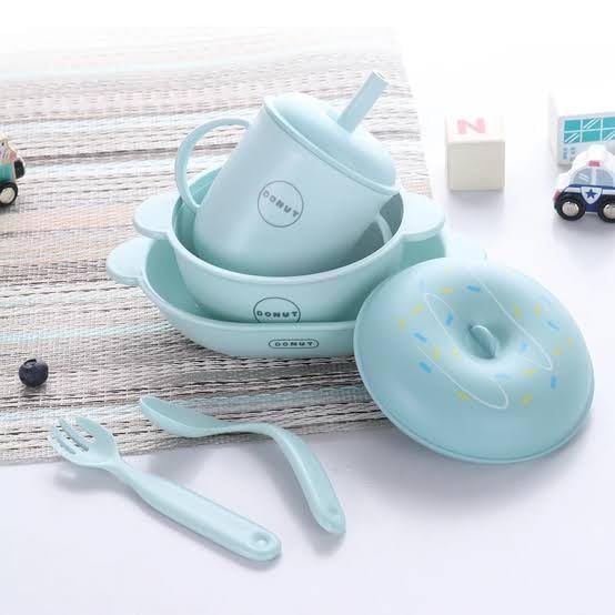 Happy Donut 7pc Children Tableware