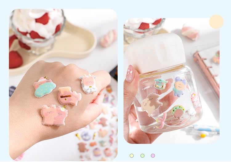 3D Puff Kawaii Stickers