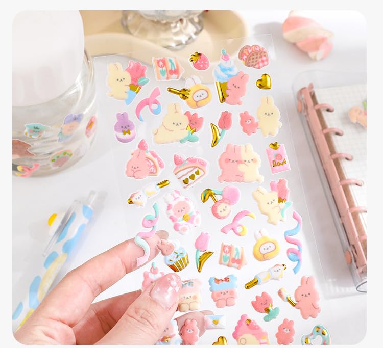 3D Puff Kawaii Stickers