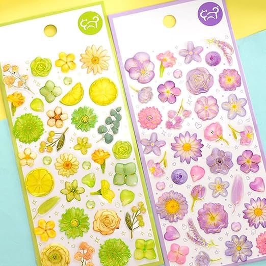 3D Puffy Floral Stickers
