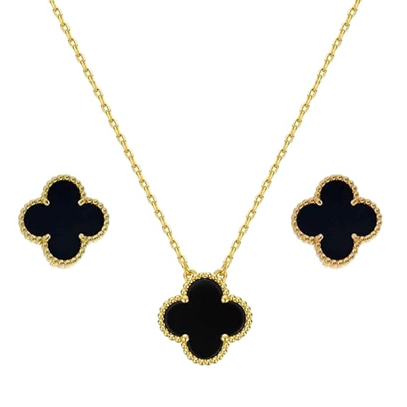 Clover Necklace with Earring