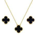 Clover Necklace with Earring