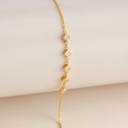 Lilac And White Pearl Bracelet