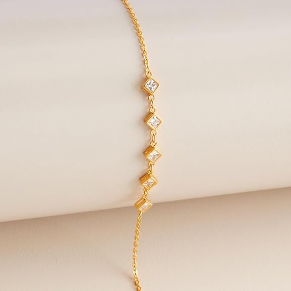 Lilac And White Pearl Bracelet
