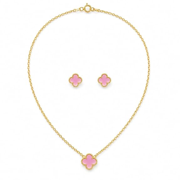 Clover Necklace with Earring