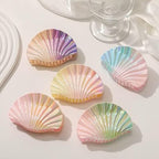 Holographic Shell Shaped Claw Clips