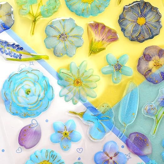 3D Puffy Floral Stickers