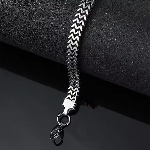 Braided Double Row Stainless Steel Bracelet