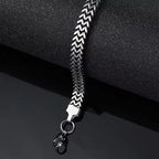 Braided Double Row Stainless Steel Bracelet