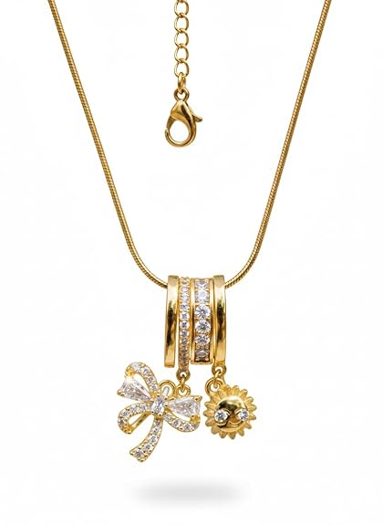 Bow And Sun Necklace