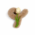 Tulip in Fur Claw Clip