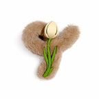 Tulip in Fur Claw Clip