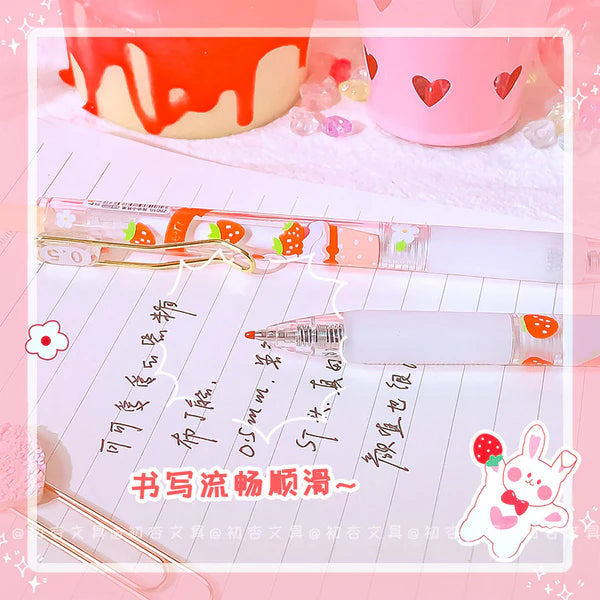 Strawberry Gel Pen Set (6pcs pack)