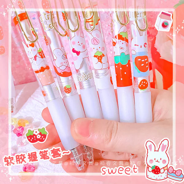 Strawberry Gel Pen Set (6pcs pack)