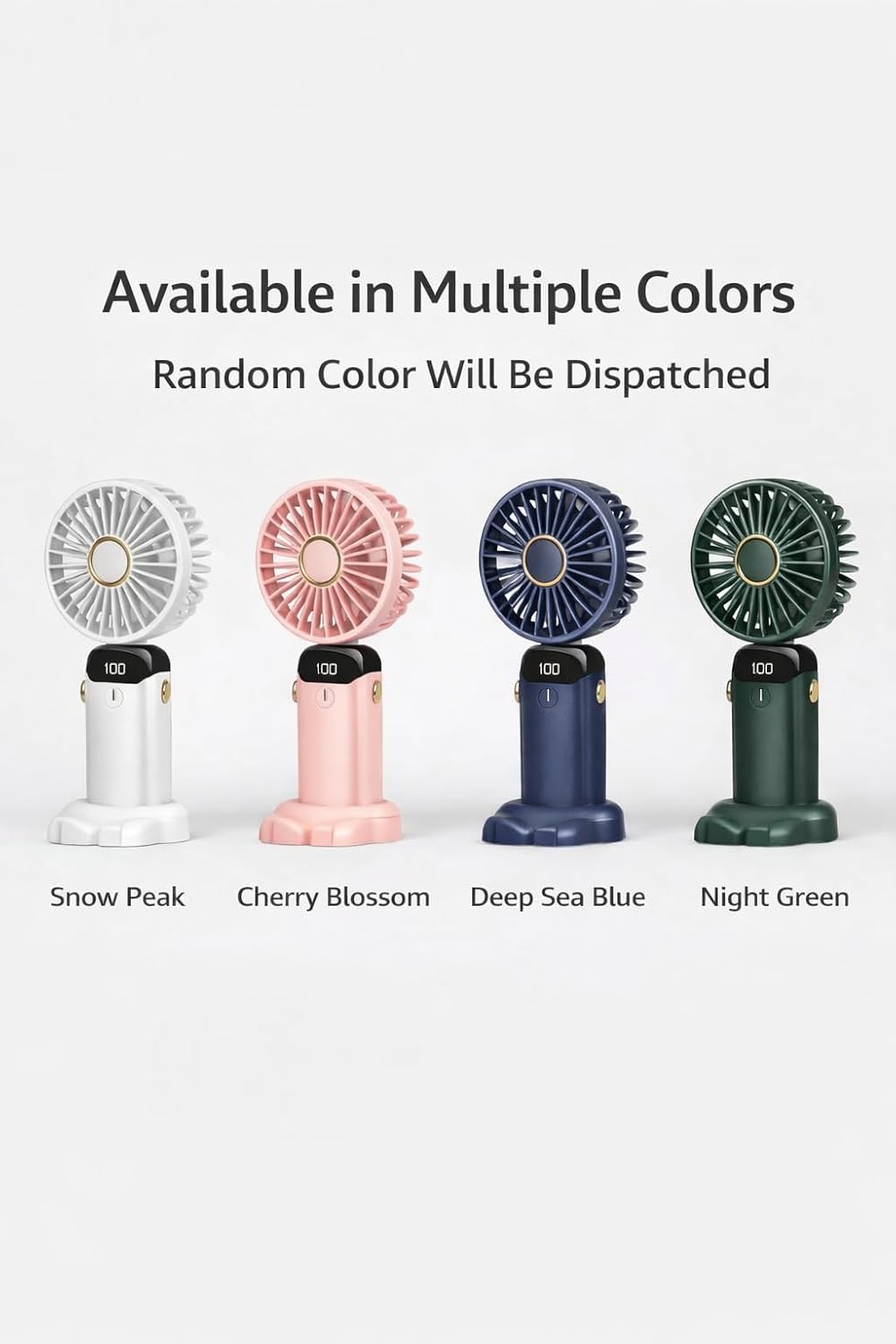 Portable Mini Fan with Digital Display