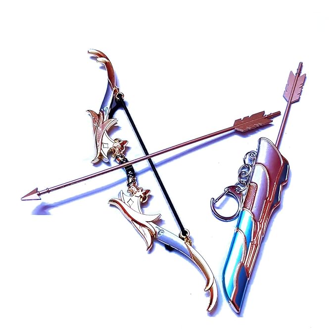 Merriment Decorative Metal Bow and Arrow Keychain