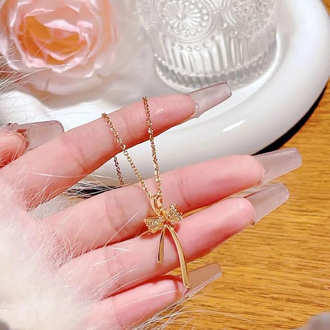 Korean Minimalist Bow Necklace