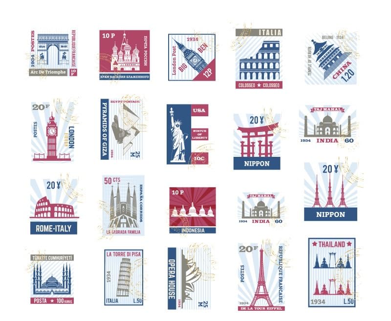 Stamp Style Ticket & Stickers