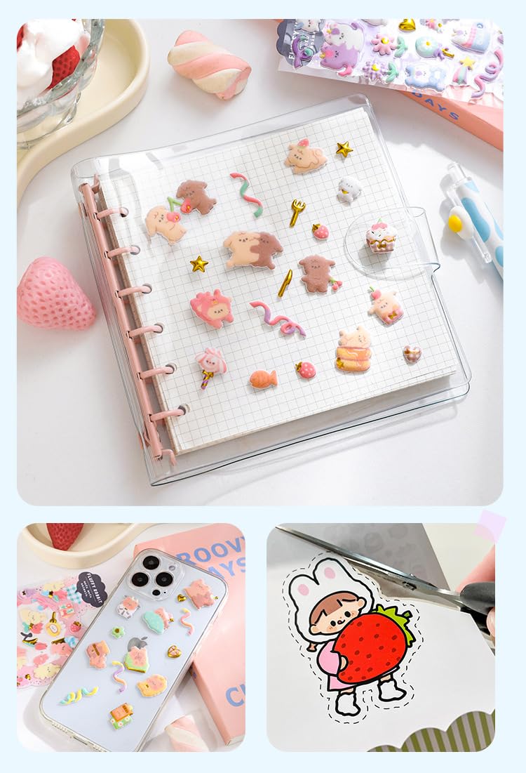 3D Puff Kawaii Stickers