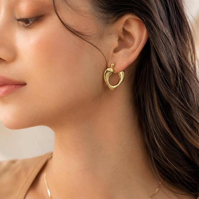 Heart Hoop Earrings