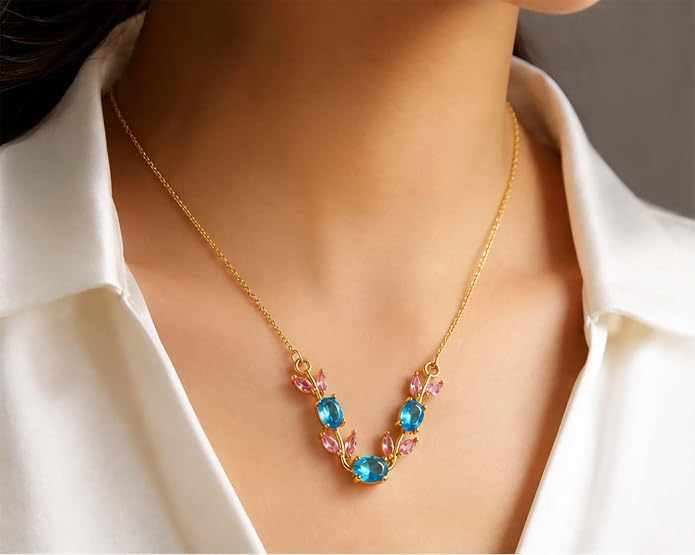 Blue Tulip Necklace