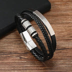 Leather Multi-Layer Bracelet For boys