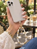 Pearl Evil Eye Phone Charm