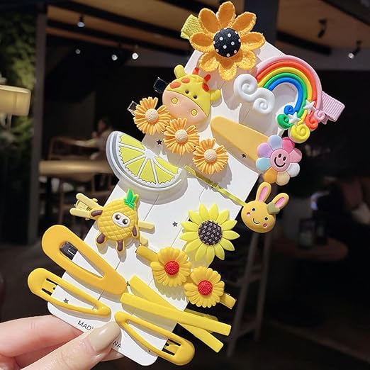 Kawaii Hair Clips – Set of 12 (Random)