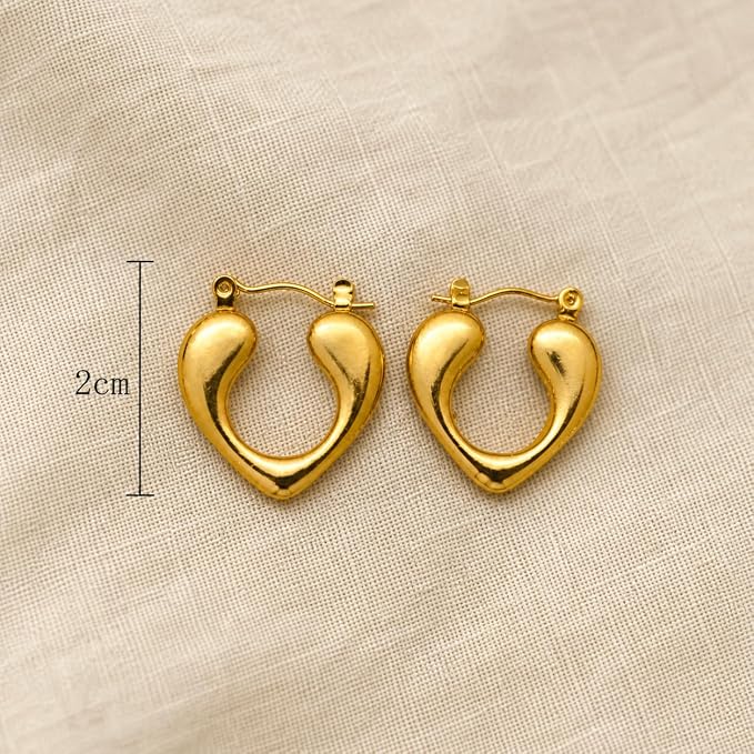 Heart Hoop Earrings
