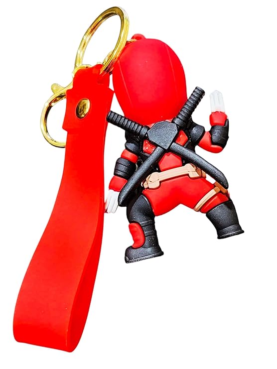 Deadpool Character Keychain with Lanyard