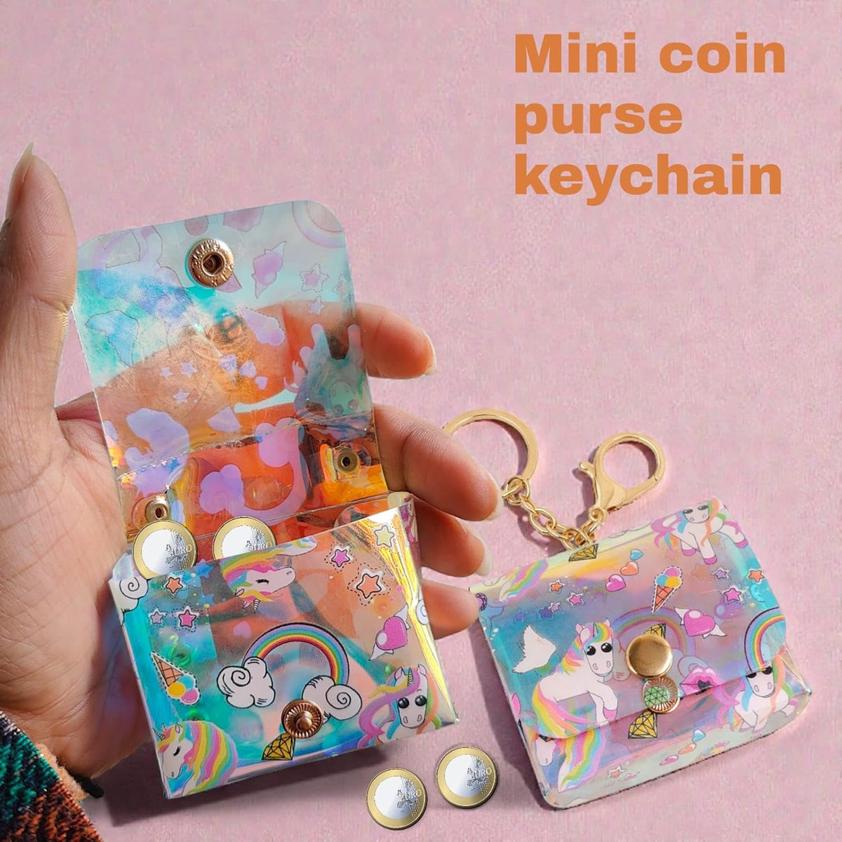 Holographic Unicorn Keychain