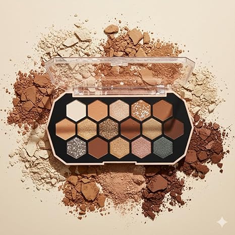 Color Stroke Hexagonal Eyeshadow Pallete