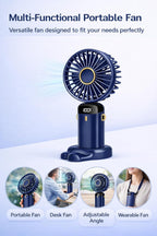 Portable Mini Fan with Digital Display