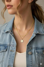 Daisy Flower Dual Layered Necklace