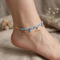 Blue Beaded Anklet