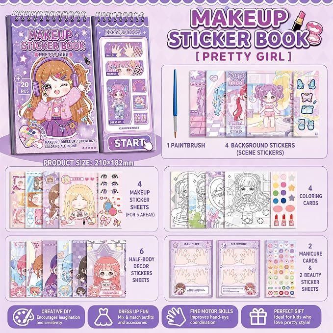 Cute Theme Dress-Up Sticker Book