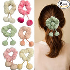 Tulip And Pom Pom Scrunchies