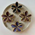 Gold Outline Flower Hair Claw Clips (2 Pcs)