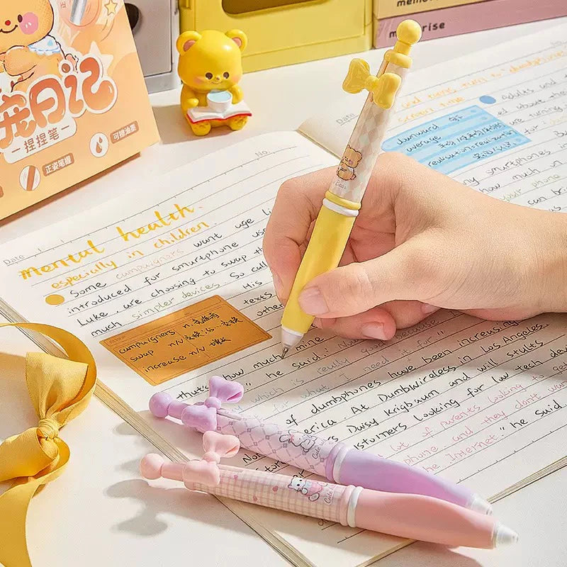 Cheese Bear Erasable Gel Pen Set