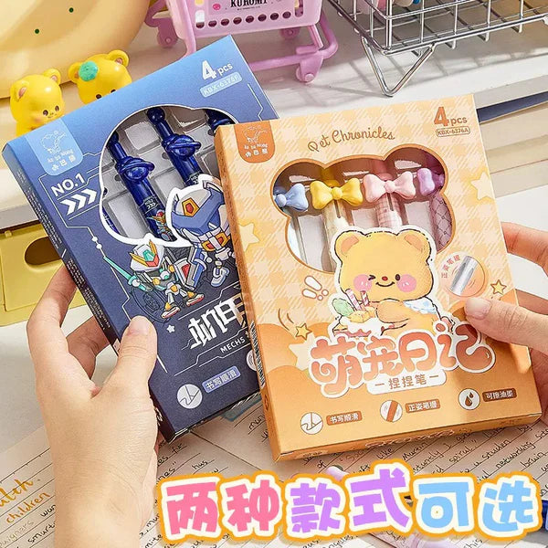 Cheese Bear Erasable Gel Pen Set