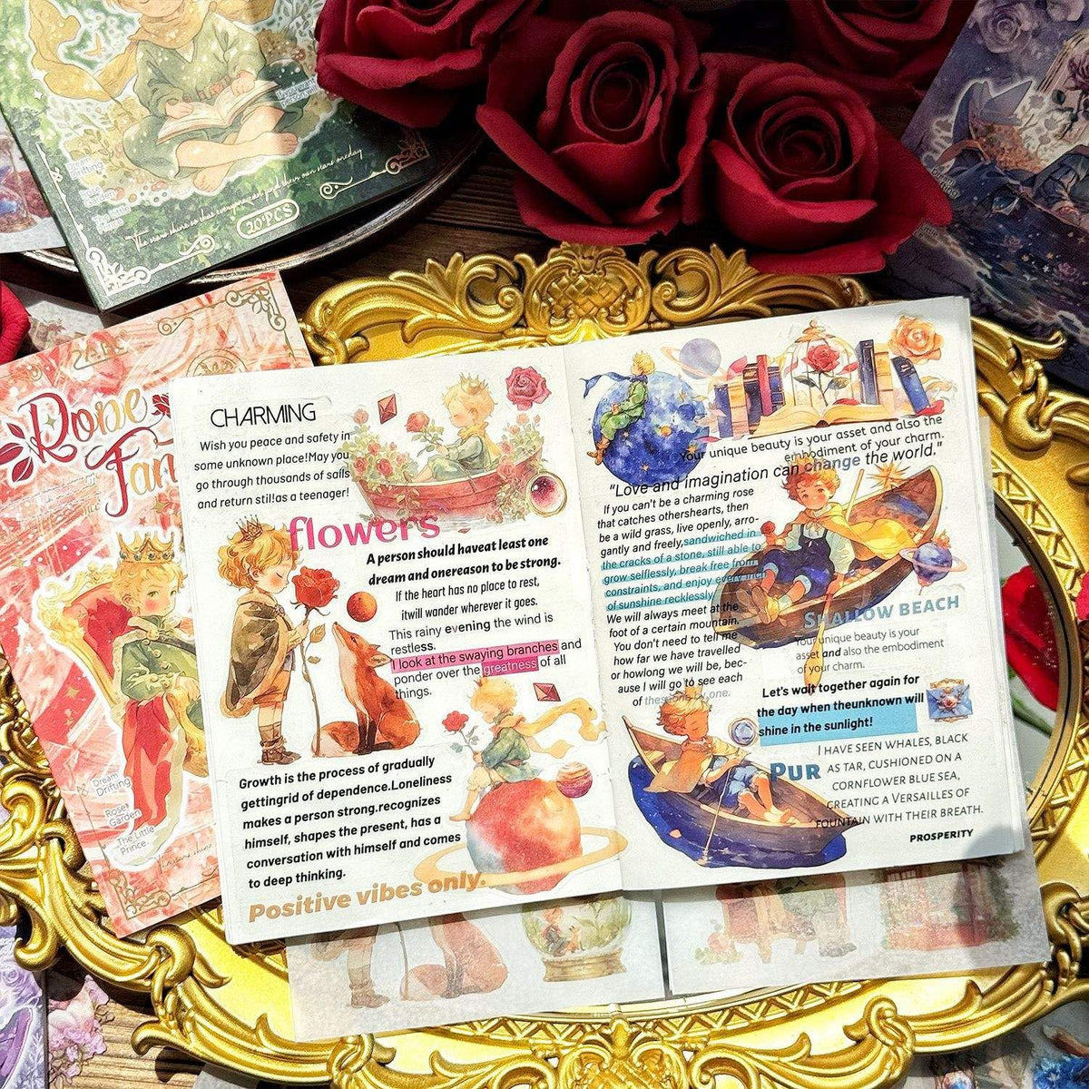 Aesthetic Little Prince Sticker Book Set