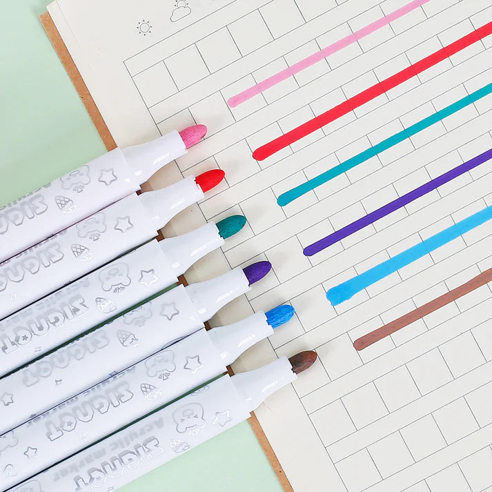 Acrylic Marker With Stamp (Set Of 36)