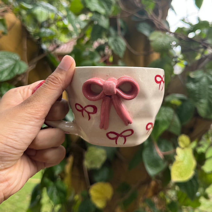 3D Red Bow Mug