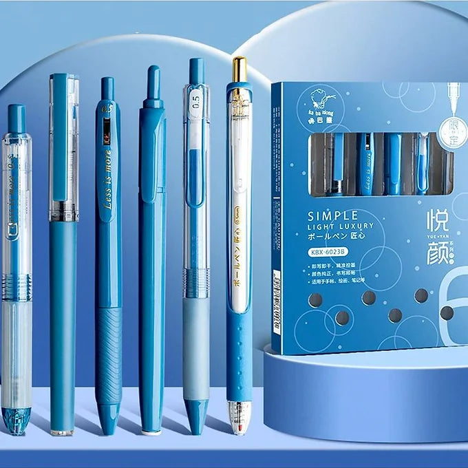Kawaii Blue Pen & Highlighter Duo